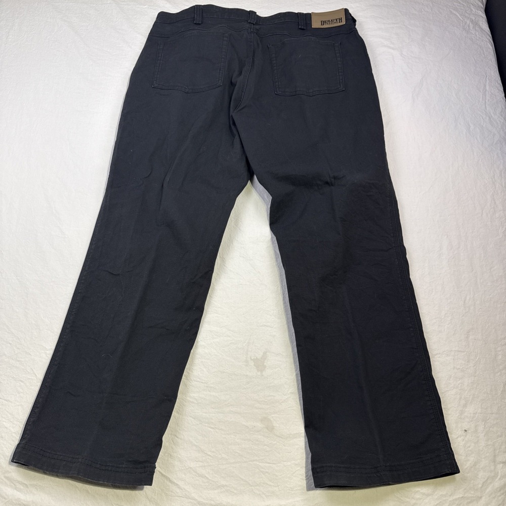 Duluth Trading Co DuluthFlex Fire Hose Relaxed Fit Black Pants Mens 38x30 Canvas